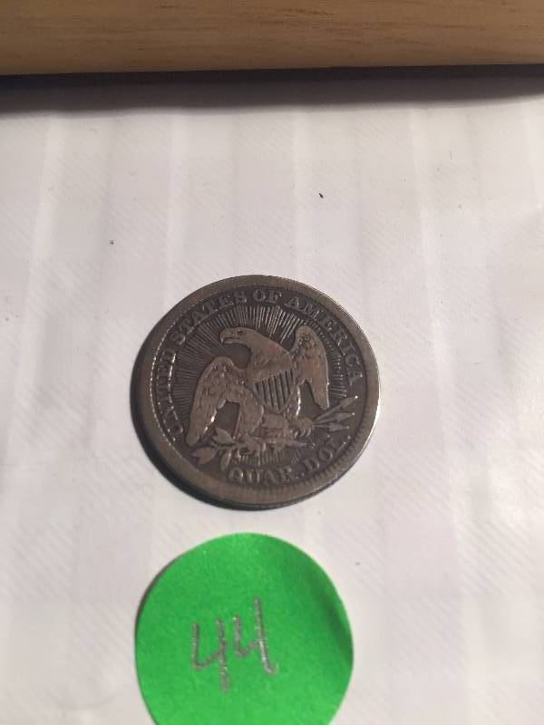 1853- LIBERTY SILVER QUARTER