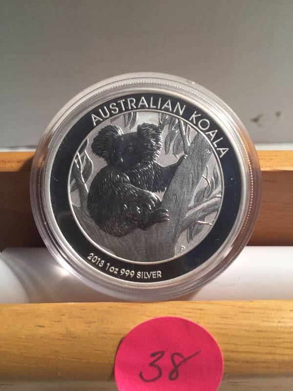 2013 - I OUNCE ELIZABETH II SILVER DOLLAR- AUSTRALIAN KOALA
