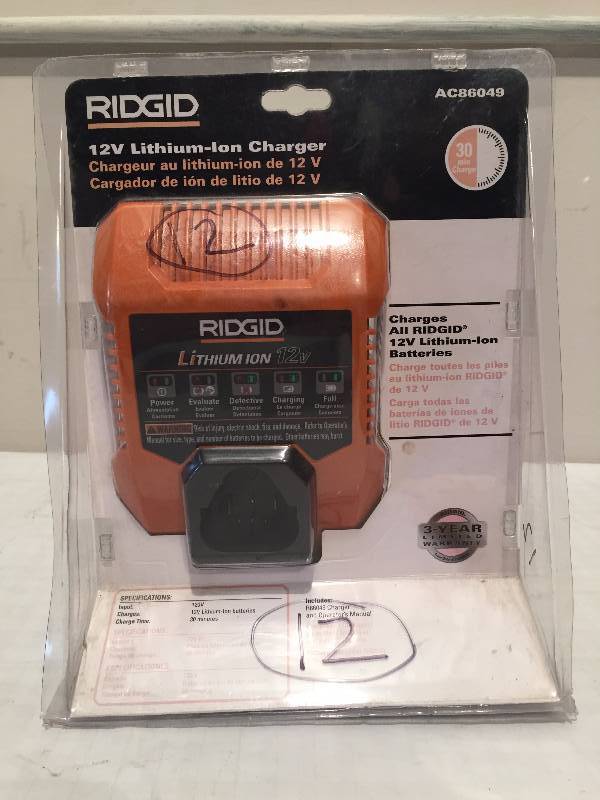 RIGID 12V LITHIUM CHARGER