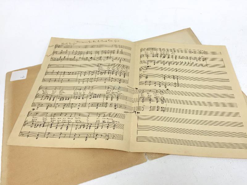 Antique original campfire girl art and song written for the Richfield chapter. One-of-a-kind Art Signed