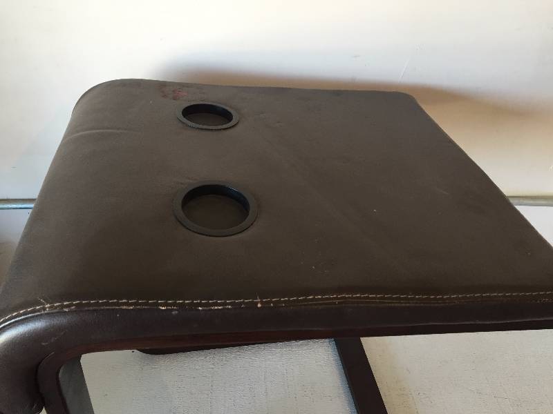 FOOT STOOL WITH BEVERAGE HOLDER
