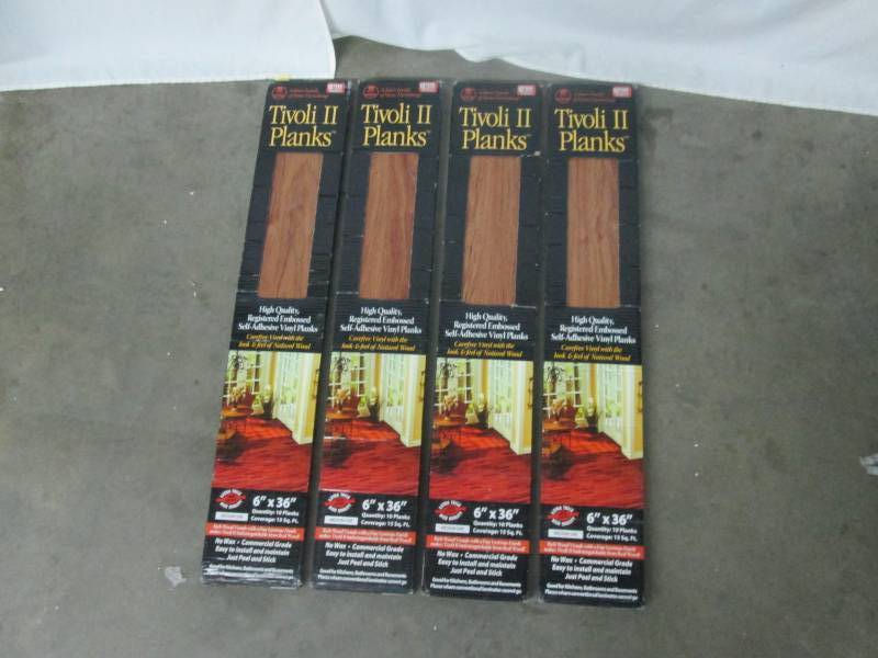 lot 46 image: 4 Packs - Tivoli II Peel-N Stick Flooring Planks