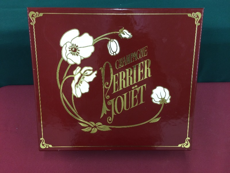 Perrier Jouet Champagne 1989 Bottle and glass collection