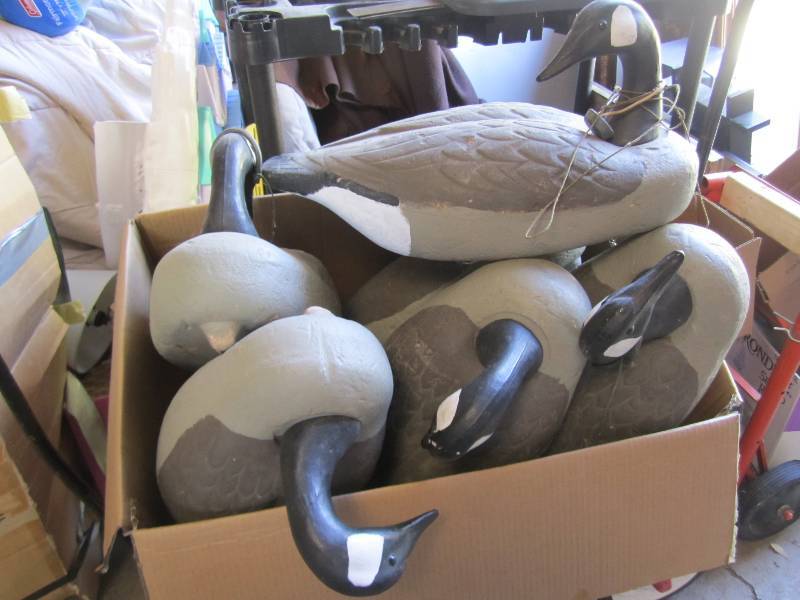 Lot of 7 goose decoys made of styro...