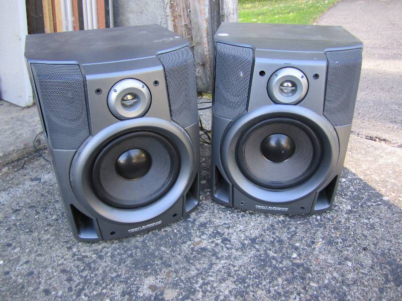 Pair of 3-way surround sound speake...