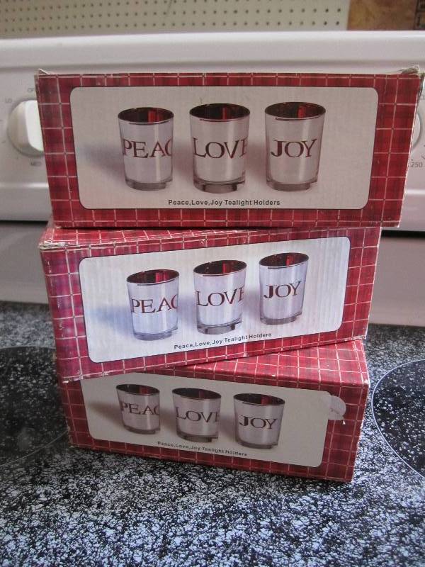 Lot of 3 sets of holiday votive can...