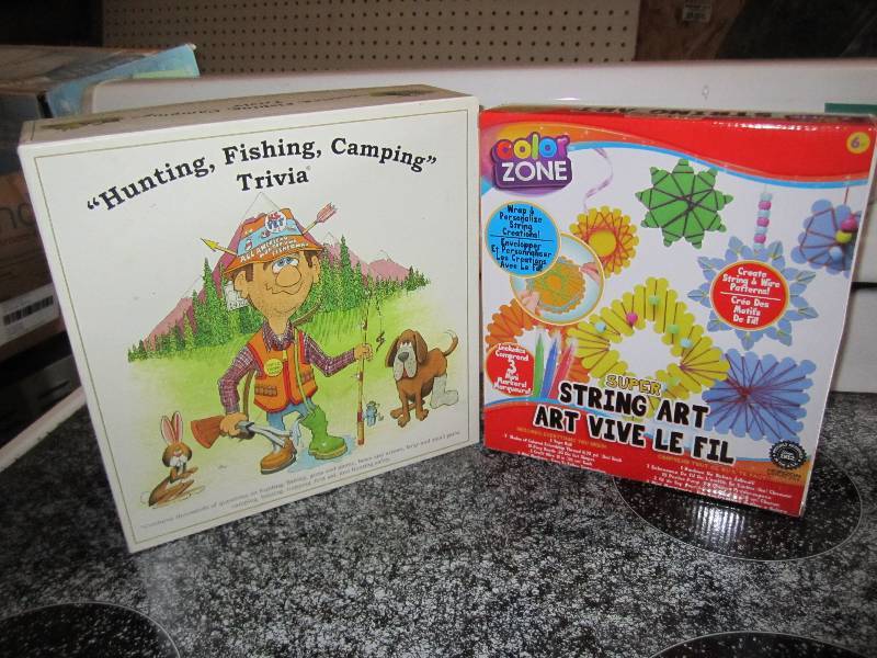 Hunting and fishing trivia game and...