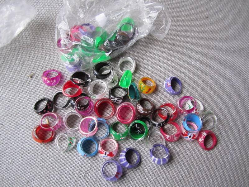 Lot of plastic rings...