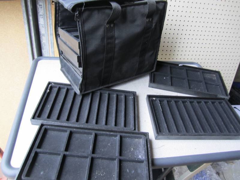 Display bag filled with sample tray...