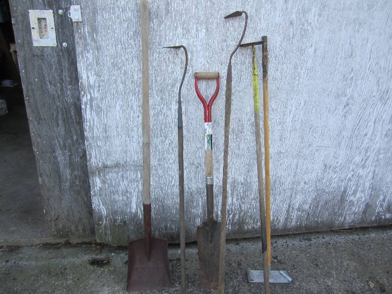 Lot of shovels and hoes...