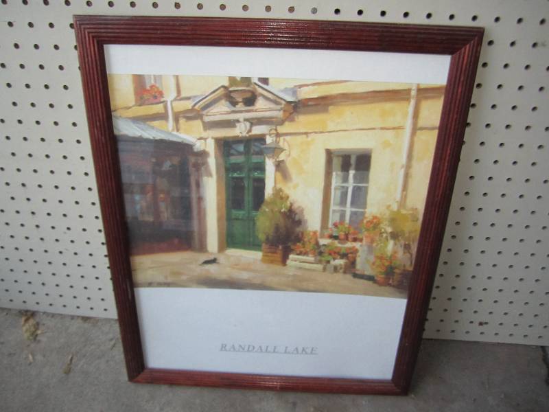 Framed Randall Lake print, 18 x 22...