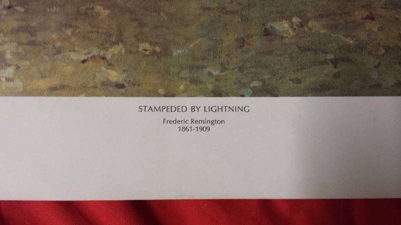 lot 160 image: Fredrric Remington Stamped By Lightning