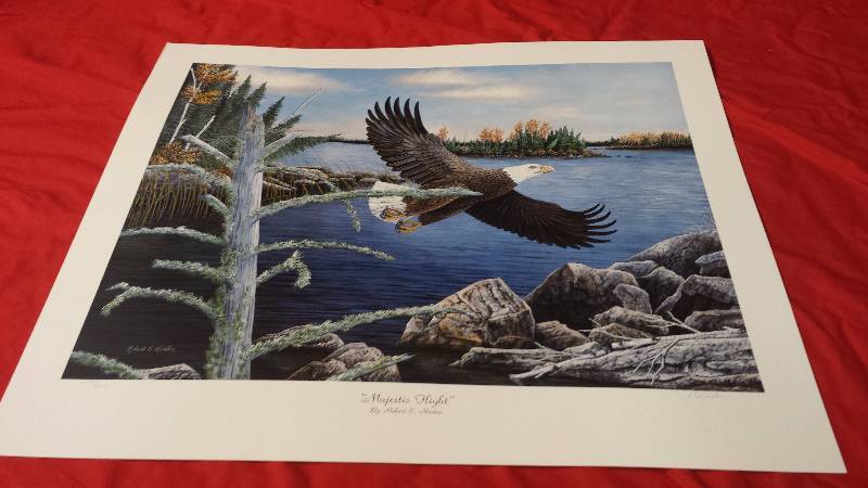 lot 196 image: Signed Robert Hinton Majestic Flight