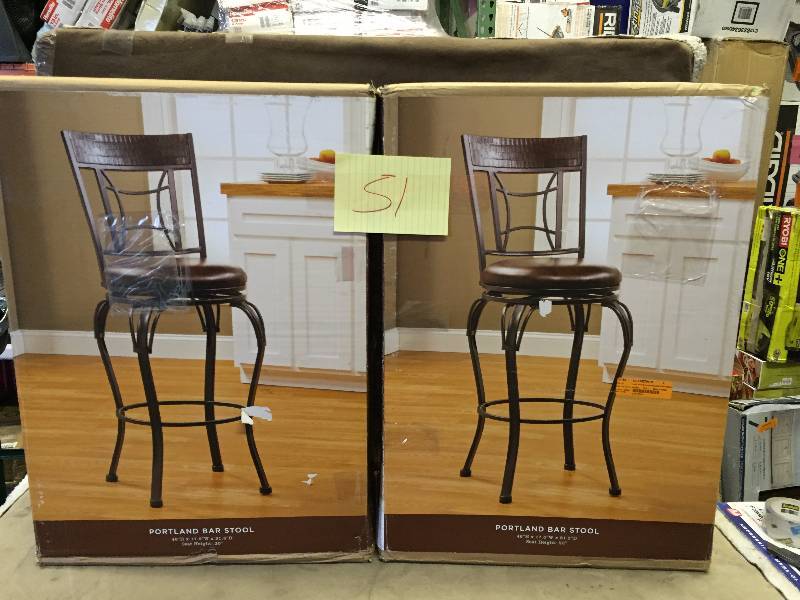 Lot of 2 Portland Stools - missing hardware on 1