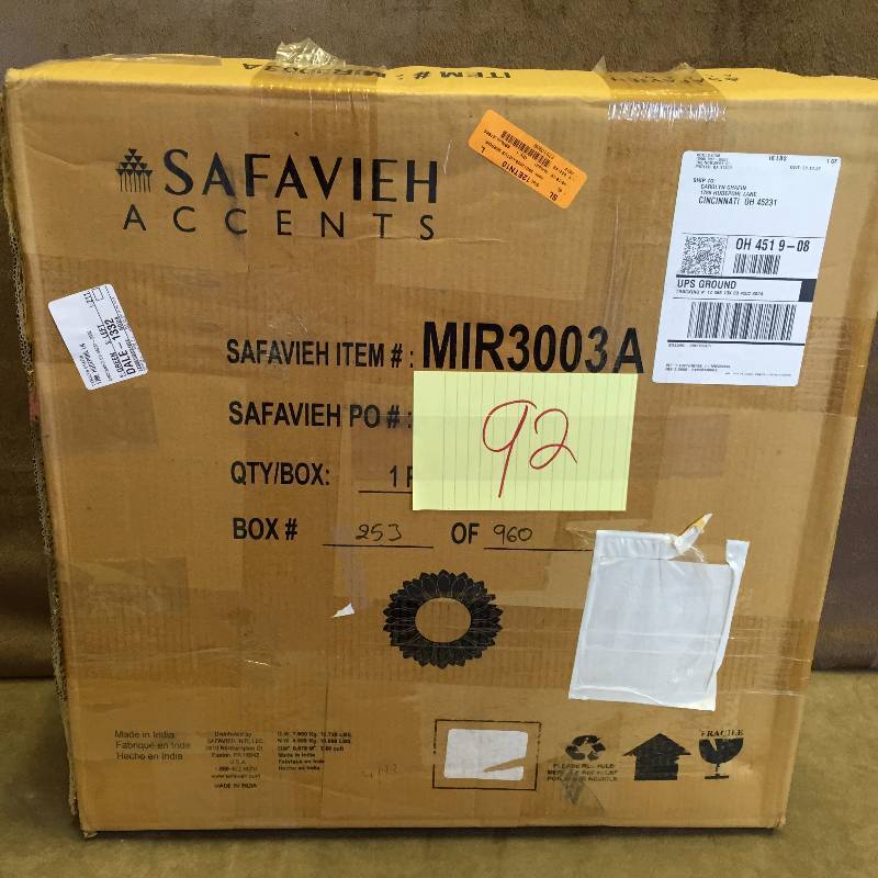 Safavieh Copper Round Framed Wall Mirror