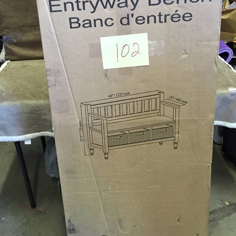 Simpli Home Dakota Entryway Storage Bench