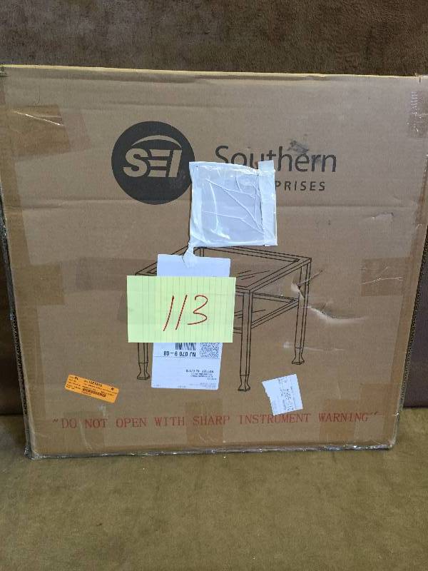 Southern Enterprises Glass and Metal Table
