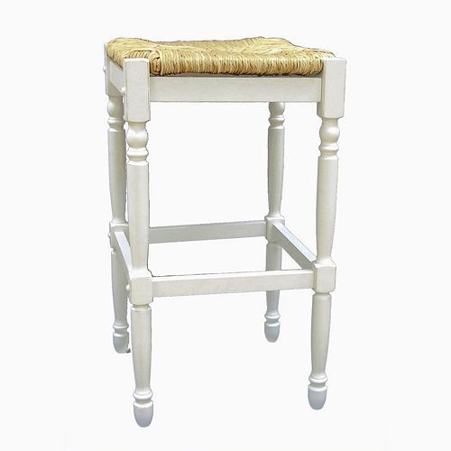2- 30IN WHITE HAWTHORNE BAR STOOL- few scratches