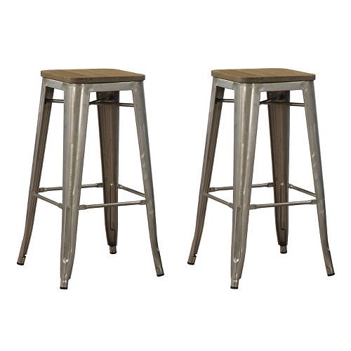 Coaster 2-piece Metal Bar Stool Set