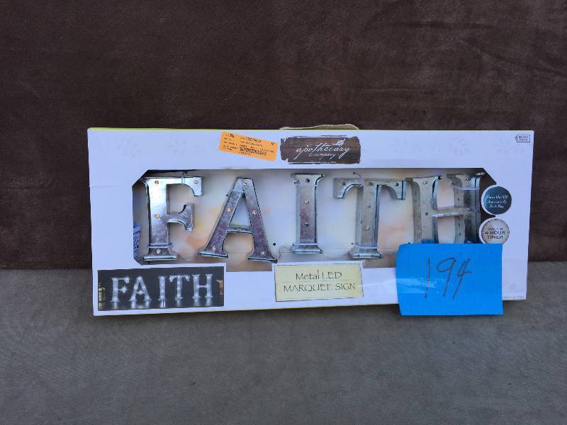 Faith Lighted Sign