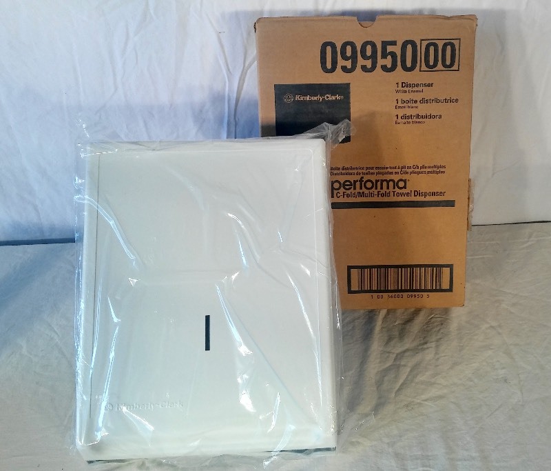 lot 14 image: Roadside Assistatant Twin-Blinking Light & Tool Kit & Kimberly-Clark Paper Towel Dispenser (both new in box)