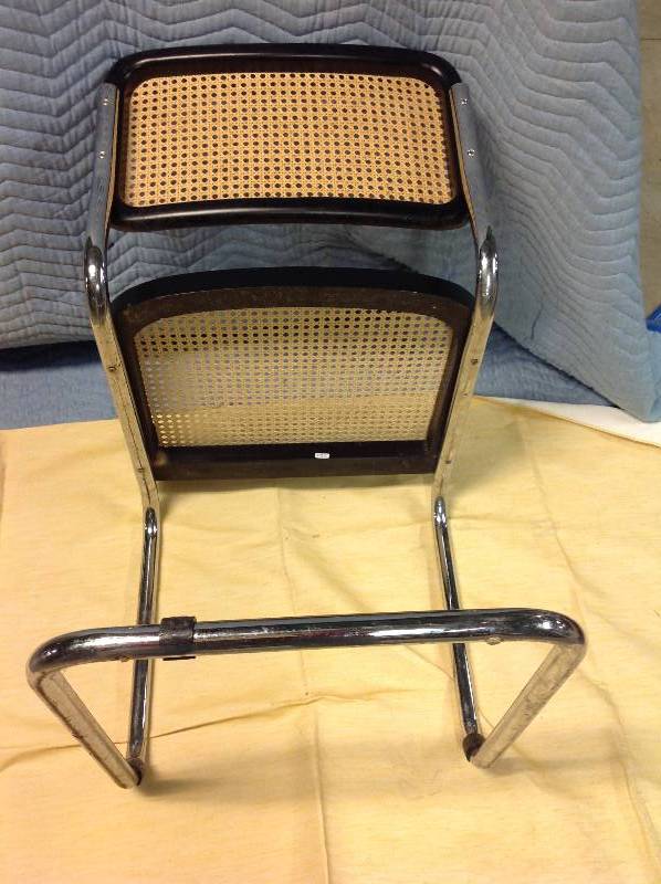 lot 47 image: Black Mid Century Modern Knoll Cesca Chair