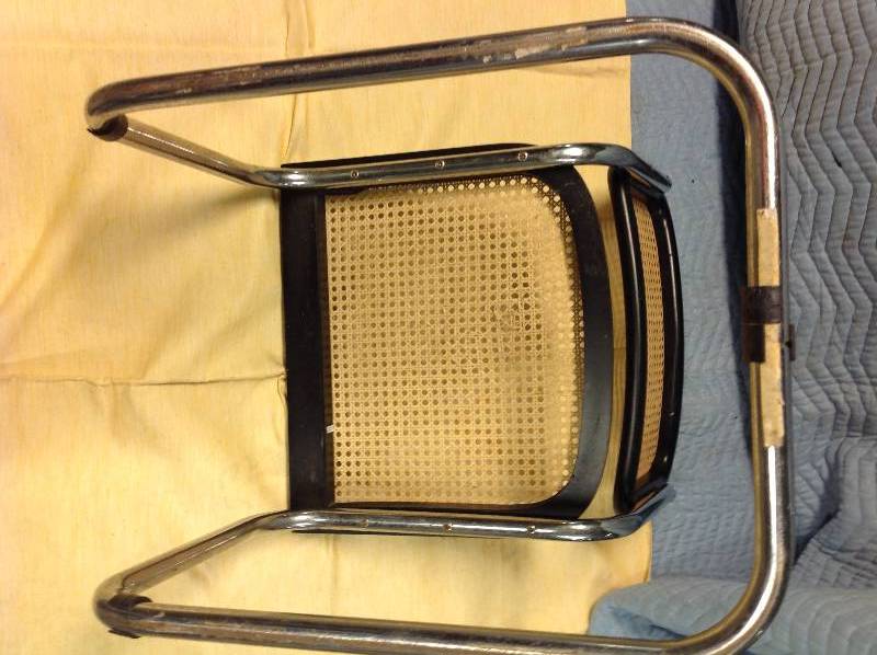 lot 50 image: Black Mid Century Modern Knoll Cesca Chair