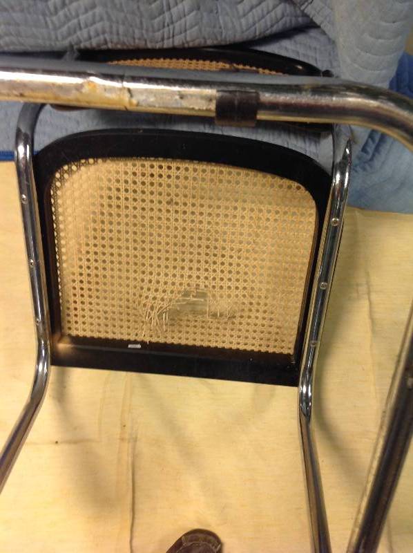 lot 53 image: Black Mid Century Modern Knoll Cesca Chair
