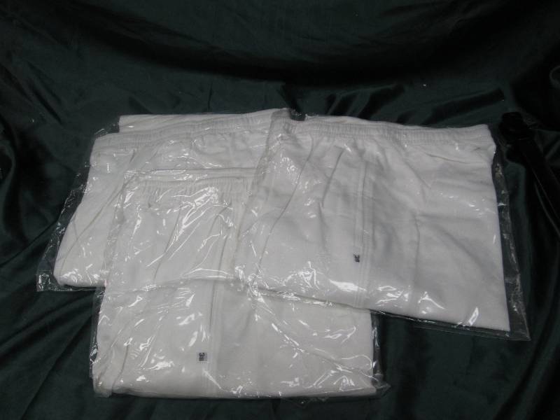 Qty 3 White pants size 38...
