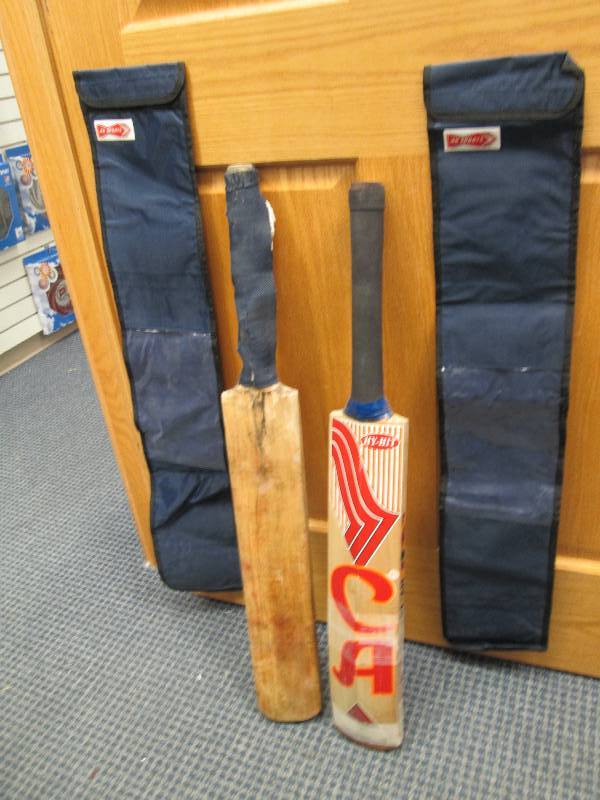 Qty  2 used cricket sticks Hy-hit w...