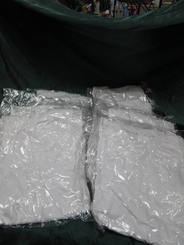 Qty 9 White silky shorts and shirts...