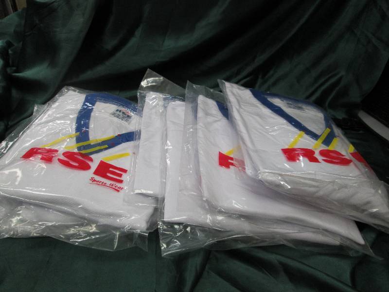 Qty 8  RSE sports wear White , blue...