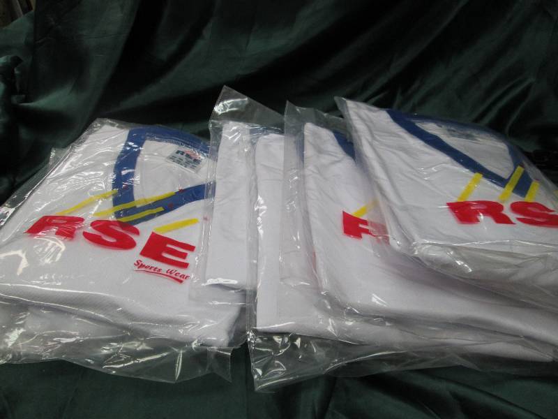 Qty 9  RSE sports wear White , blue...