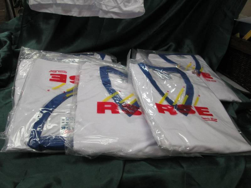 Qty 9  RSE sports wear White , blue...
