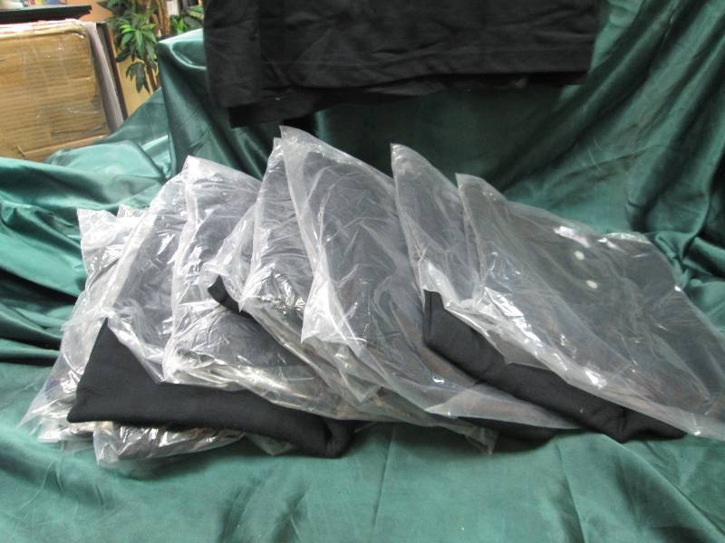 Qty  11  black short sleeves shirts...