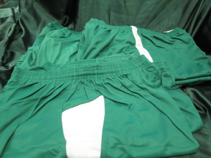 Qty 12 Green and White shorts size ...