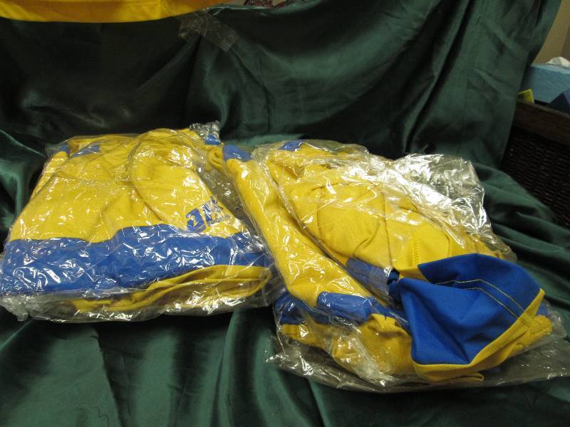 3-M and 4-L AF sports gold and blue...