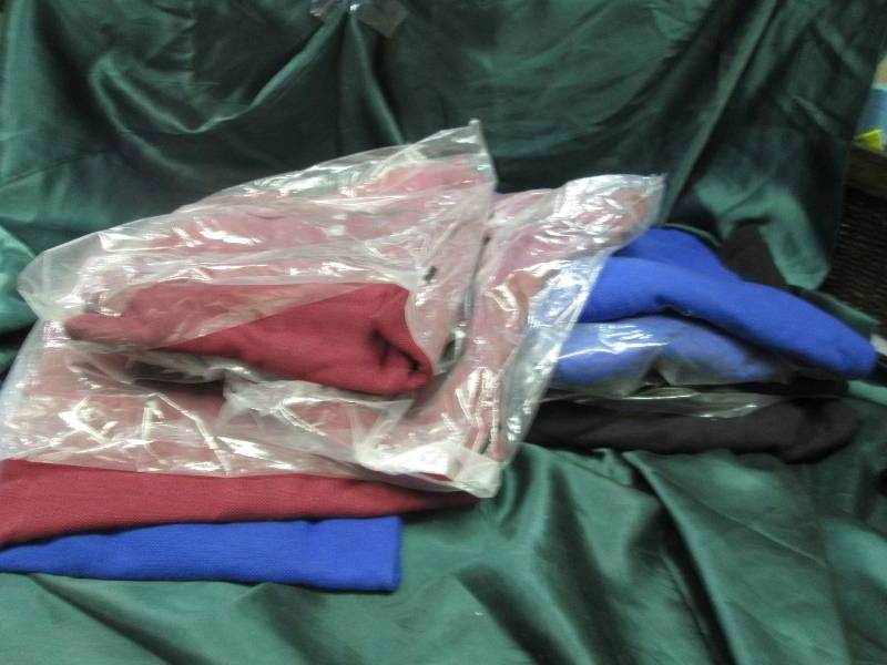Qty 10 Black, blue, and burgandy sh...