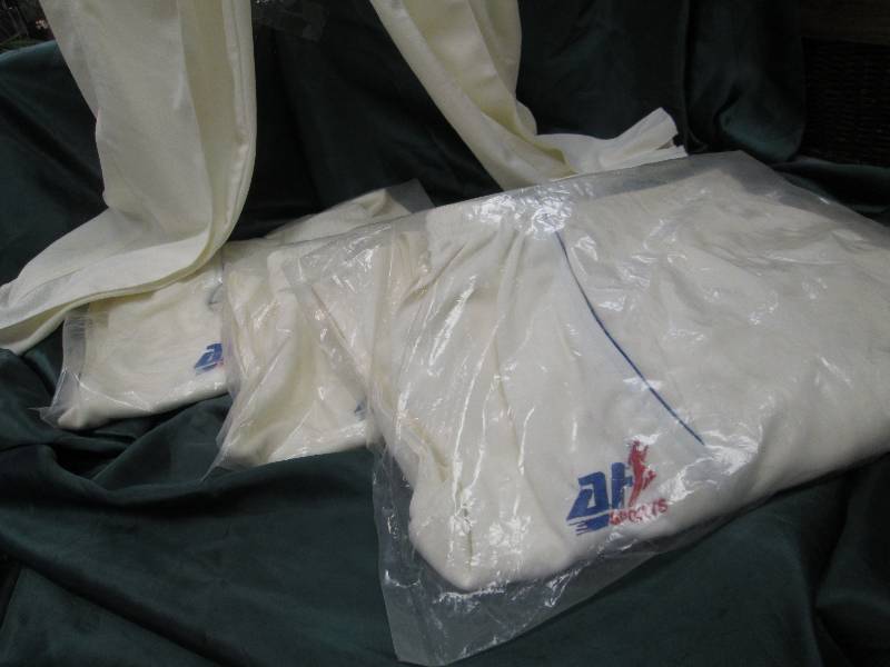 Qty 5 AF sports white pants size XL...
