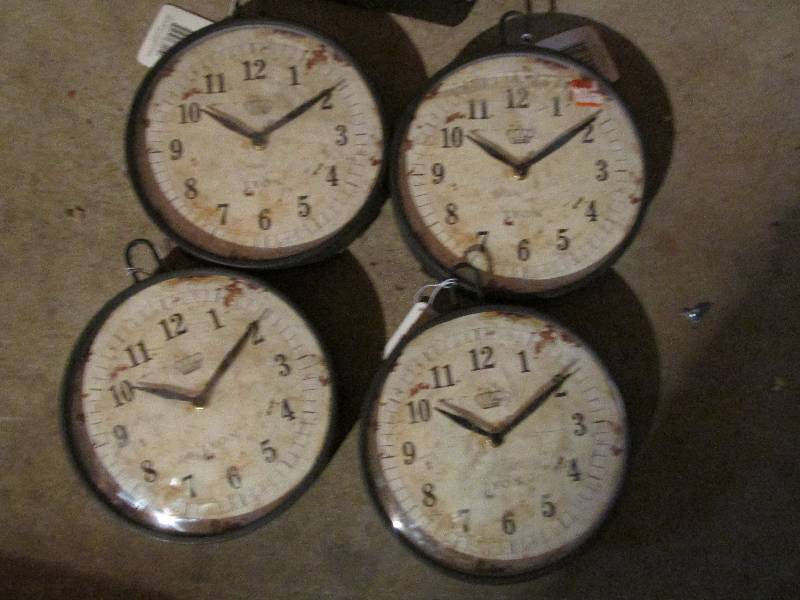 4 battery operated clocks...
