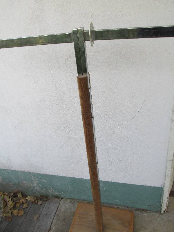 Adjustible height wood base clothes...
