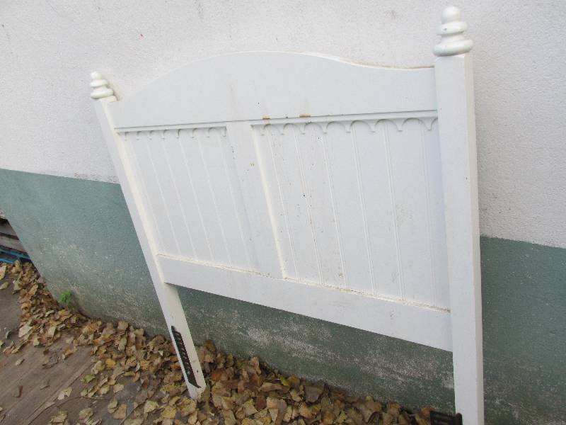 White headboard, measures 42 wide...