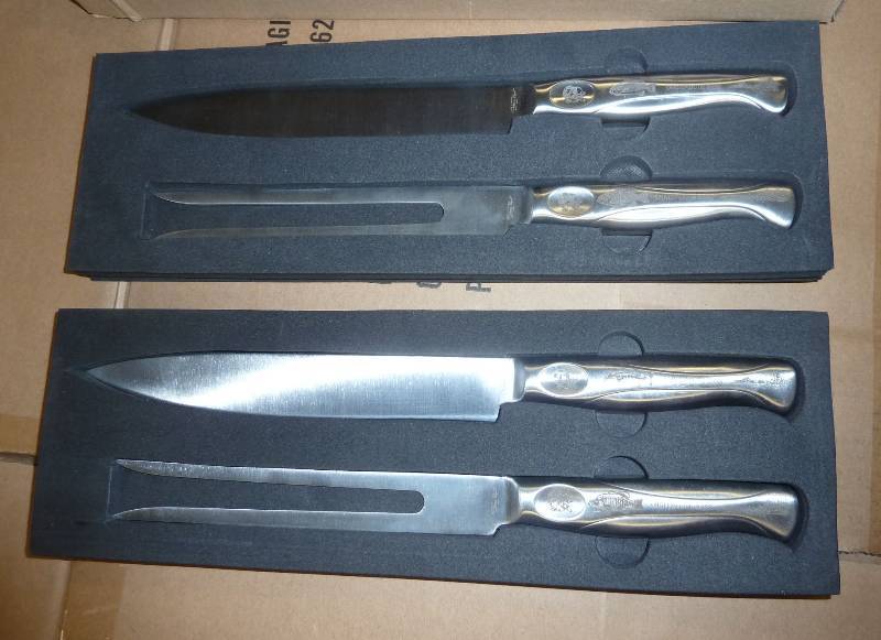 2 sets of carving knife and fork - ...