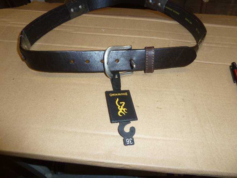 Belt - Mens 36 - Browning with whit...
