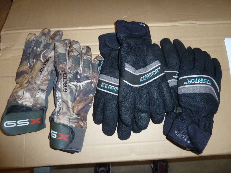 3 pair gloves...