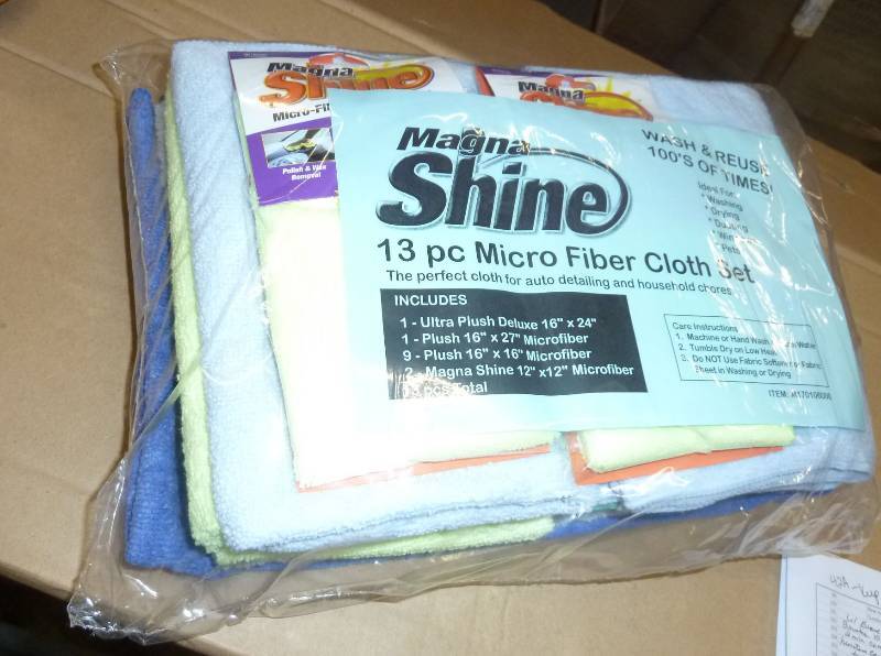 13 pc Magna Shine microfiber cloth ...