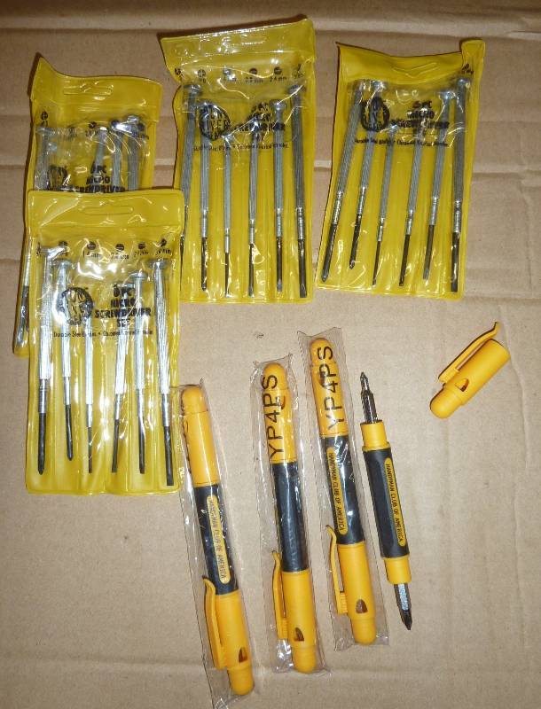 4 micro screwdriver sets and 4 pen ...
