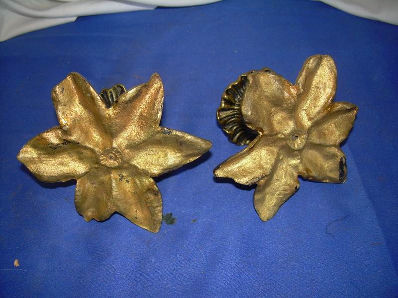 antique brass candle holders