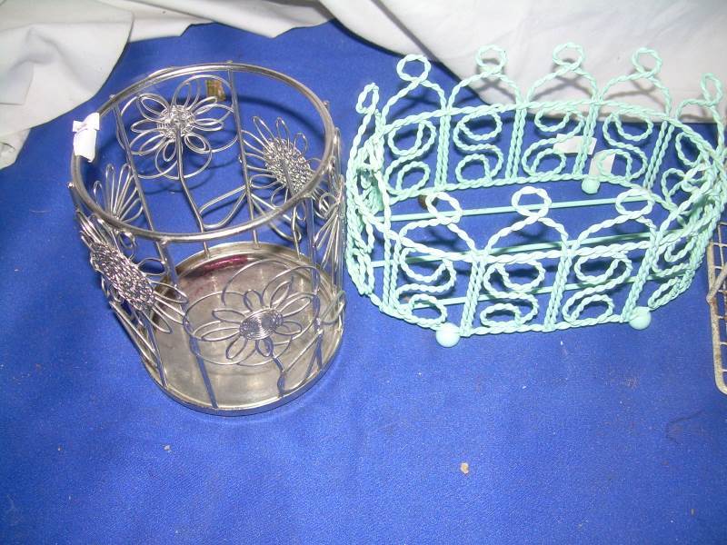 Vintage metal baskets