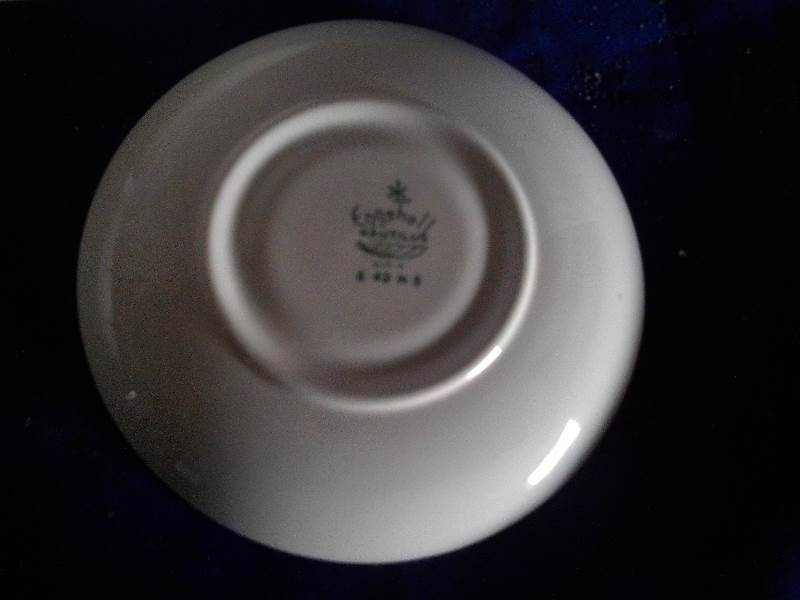 6 vintage 1943 eggshell wotrus saucers